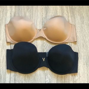 Set of 2 VS strapless Bras